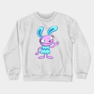 cute purple monster female Crewneck Sweatshirt